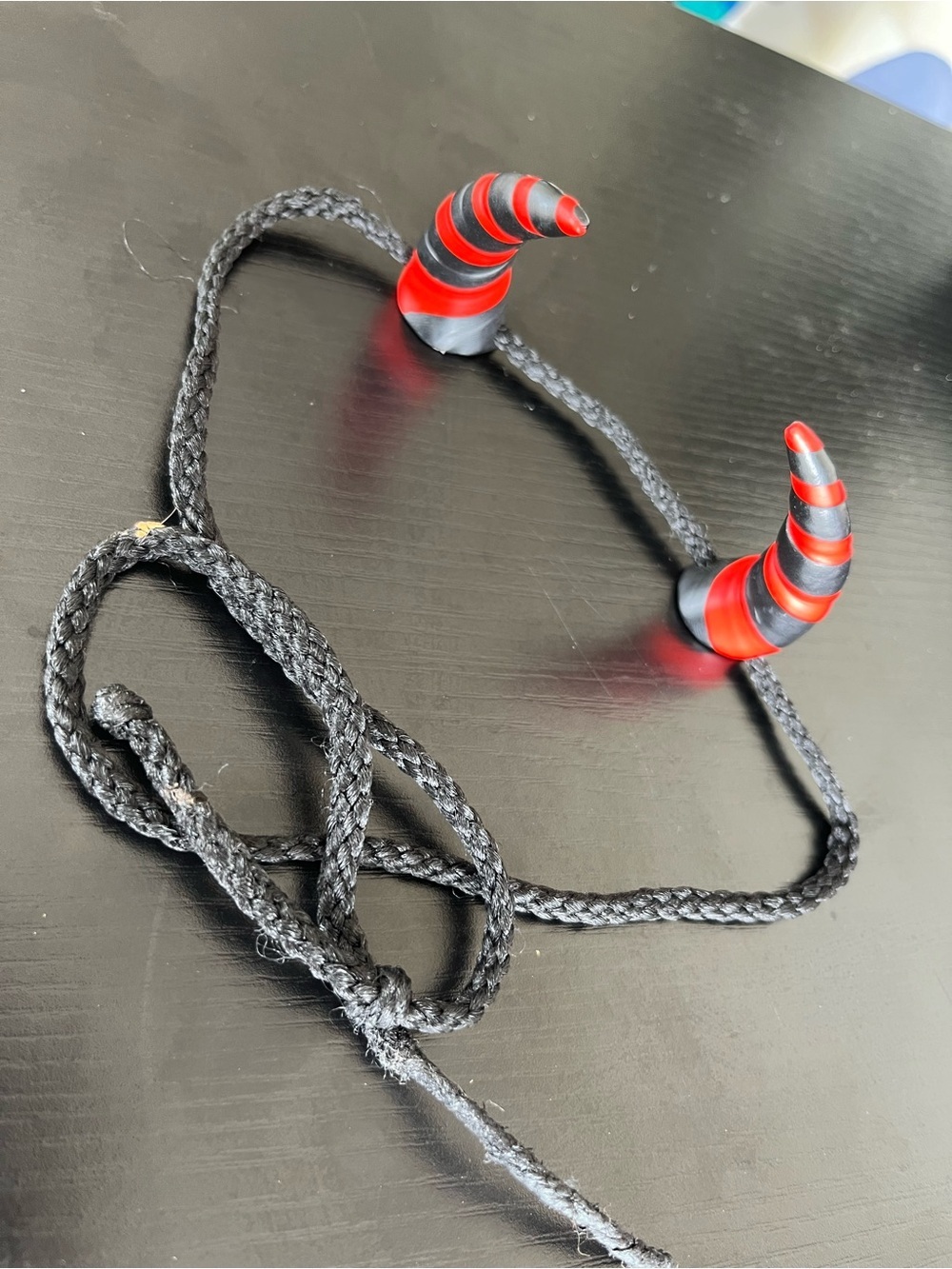 Kids Devil Horn Headband - Red and Black